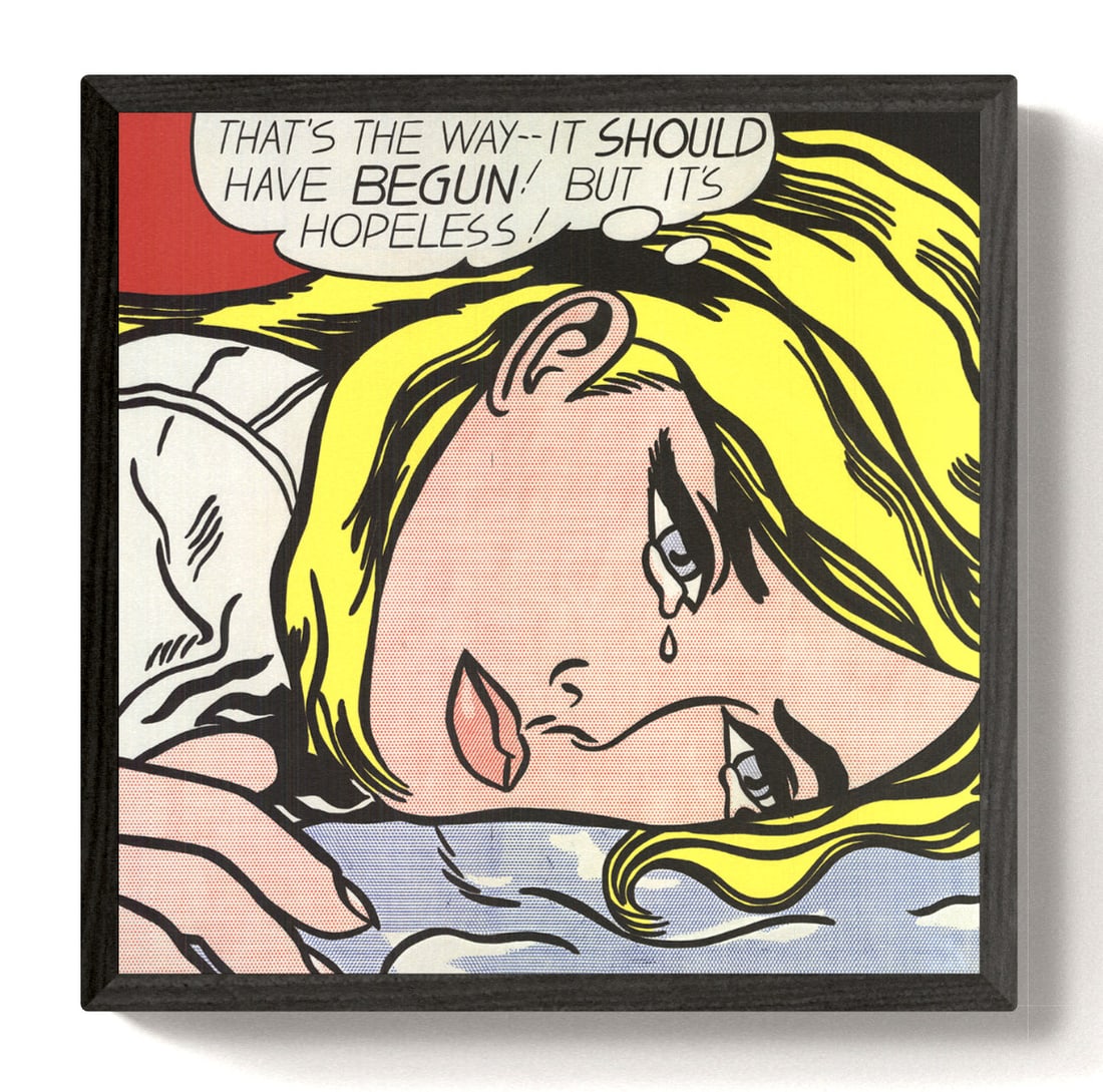Roy Lichtenstein - Hopeless! - 2012 Offset Lithograph 17.25" x 17.25" (1 of 6)