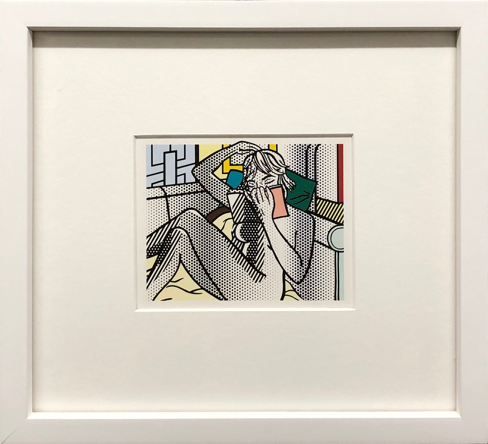 Roy Lichtenstein - Figure Reading Pink Book - 1997 Offset Lithograph 12.5" x 15" (1 of 4)