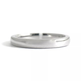 Men's Plain Thin Wedding Band Ring 14K White Gold Size 10, 3 mm, 4.71 Grams
