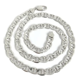 Men's Italian Anchor Chain Necklace 925 Sterling Silver, 24 Inch, 9 mm, 54.88 Gr