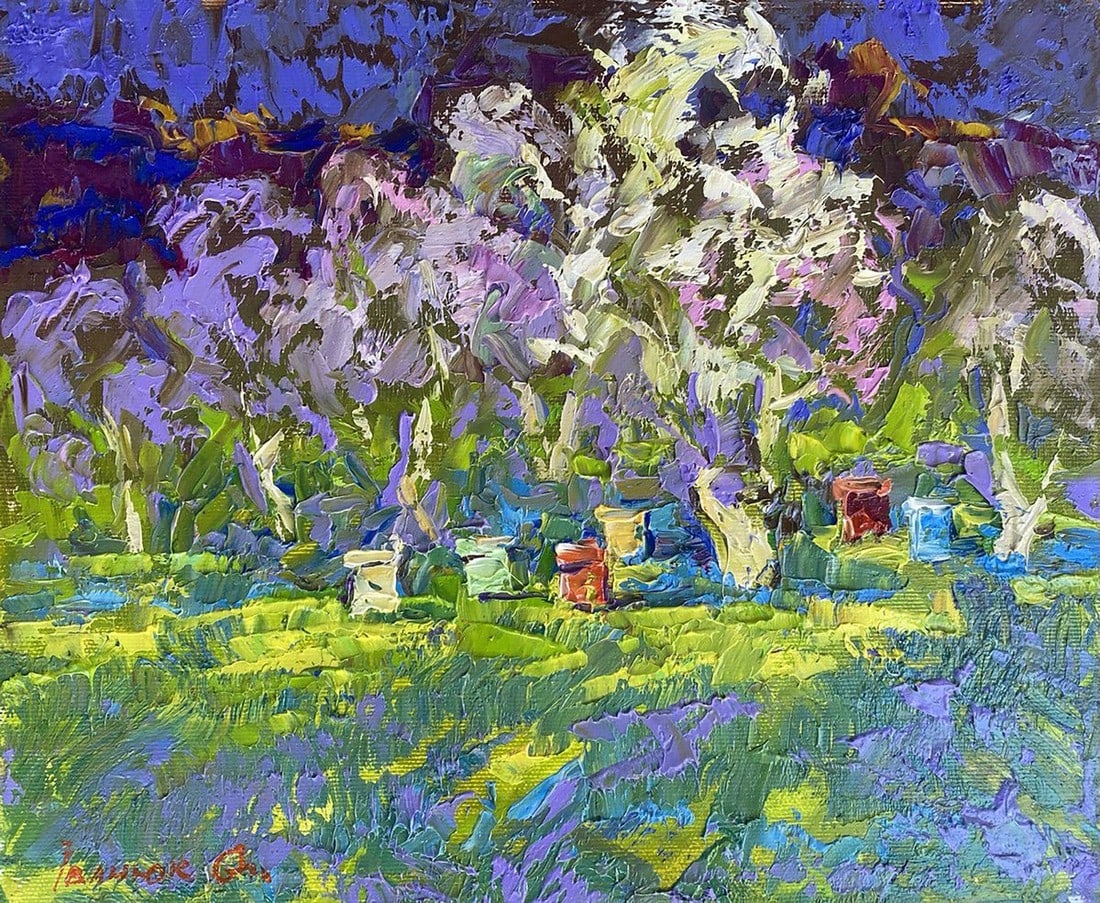 Oil painting Spring garden Alex Kalenyuk (1 of 4)