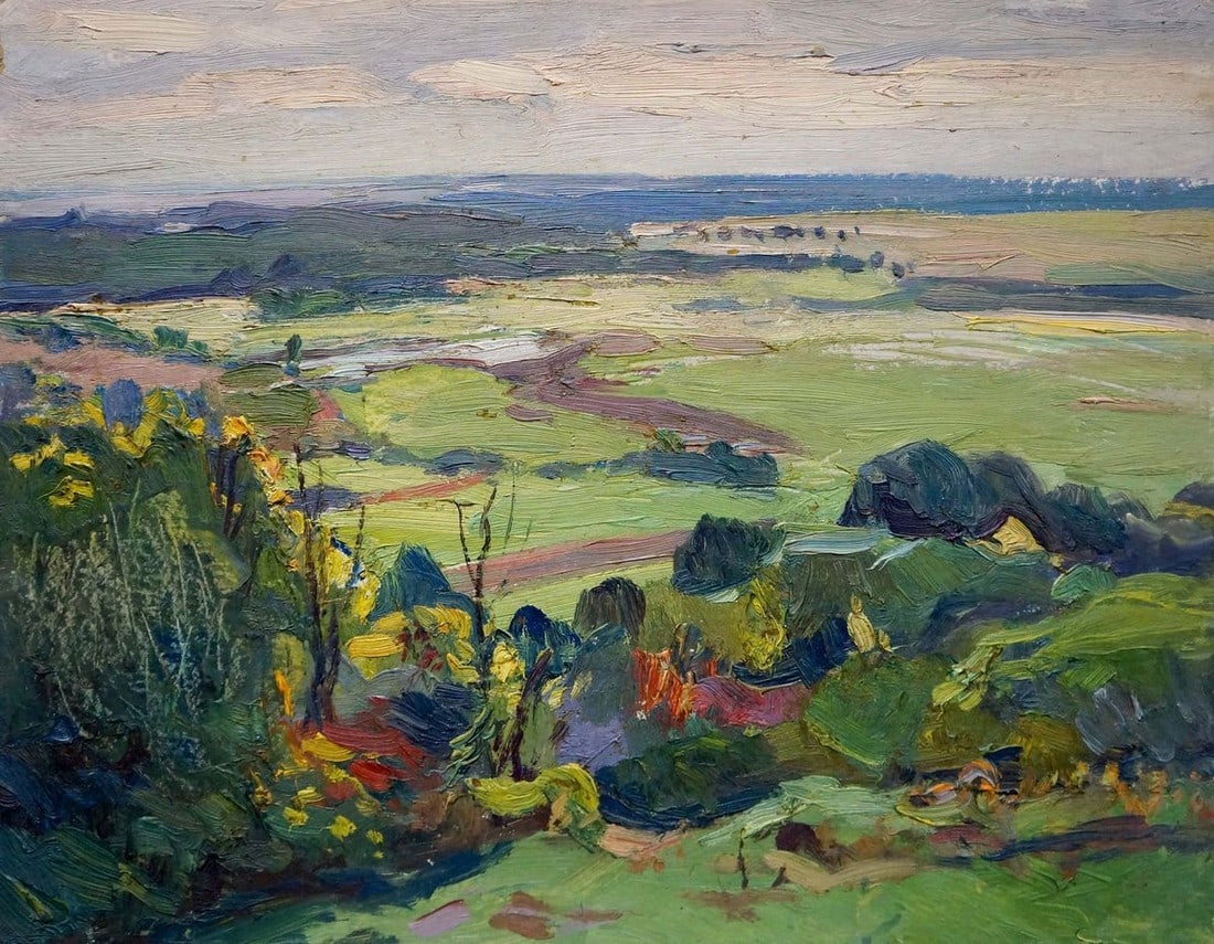 Oil painting After the rain Gantman Moses Faybovich: ?Verns 330 *** ABOUT THIS PAINTING *** * TITLE: "After the rain" * ARTISTS: Gantman Moses Faybovich * SIZE: 40x50 cm/'15.74x19.68 inches' * MEDIUM: oil, cardboard * HAND PAINTED: Original painting fro
