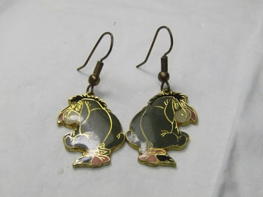 Vintage Disney Eeyore Pierced Earrings