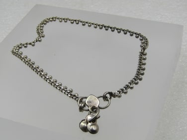 Vintage Ankle Bracelet, Bali Themed, 10",  Tribal/Belly Dancer