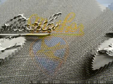 Vintage Deep Pink Teardrop Drop Neckace, 21", Chunky,. 1980's-1990's