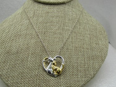 Vintage Four Leaf Clover Heart & Bow Brooch, 1940's