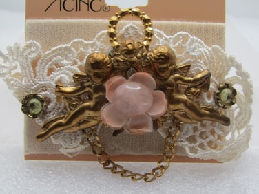 Vintage Angels & Lace Brooch, "The Icing" 1980's-1990's