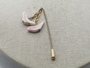 Vintage Carved Bird Fetish Stick Pin, 1960's-1970's.  Southwestern