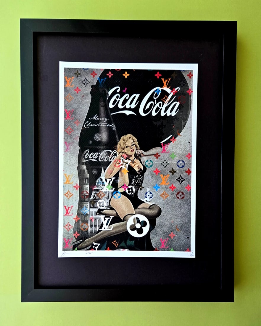 Death NYC Original FramedPop Art Hand Signed “Marilyn Loves Coca Cola Coke” (1 of 3)