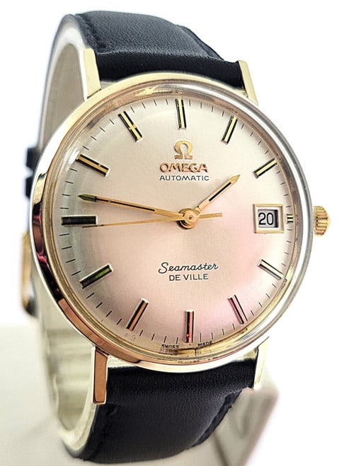 Vintage Mens 14k OMEGA SEAMASTER DeVILLE Automatic Watch Cal.563 LL6590-1 EXLN: Vintage Solid 14k OMEGA SEAMASTER DeVILLE Automatic Watch 1960s Cal.563* LL6590-1* EXLNT​​* SERVICED This Men's Omega watch is Swiss made. Great present for yourself or someone you love as