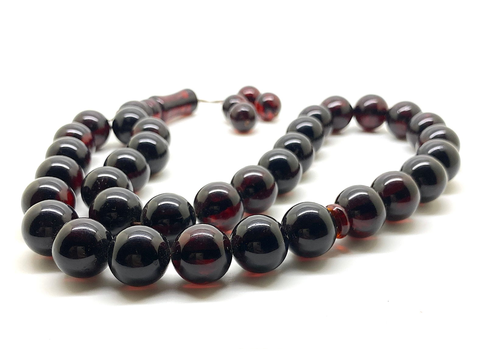 Fascinating Unique Antique Amber Tesbih made from Round Amber beads (1 of 7)