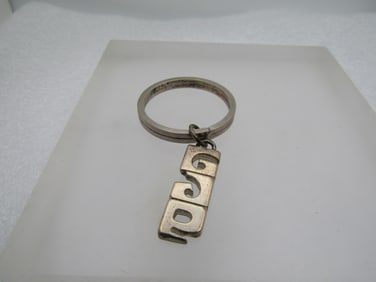 Vintage Sterling Monogrammed  GJP Key RIng,  Signed  eonore Doskow Handmade