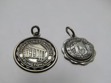 Two Sterling Virginia Travel Charms, Arlington House, and Luray Caverns