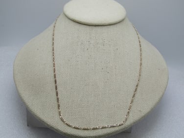 Vintage Sterling Figaro Link Necklace, 20" and appx. 1.5mm wide 1980's-1990's