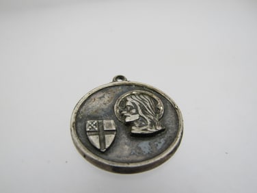 Vintage Sterling Episcopalian Medal/Pendant, Signed Hayward, 1940's-1960's
