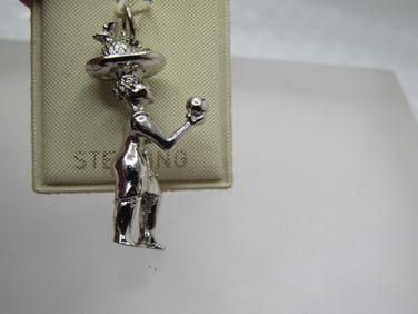 Vintage Sterling Island Tropical Woman/Fruit Charm or Pendant, 1960's