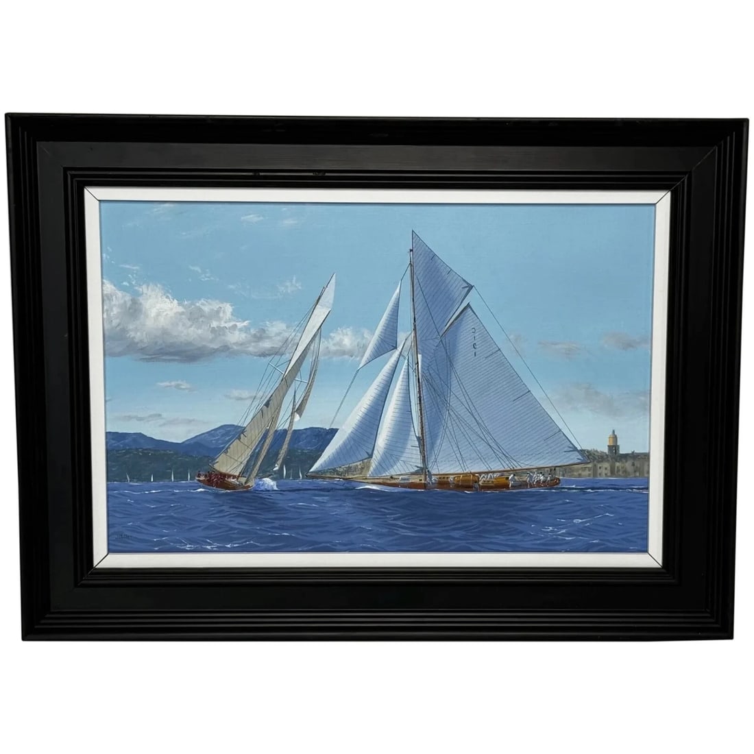 Painting Tuiga & Mariquita Off Saint-Tropez Stiffening Breeze by James Miller (1 of 20)