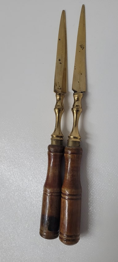Vintage Brass and Bamboo Letter Openers Set of 2 (1 of 1)