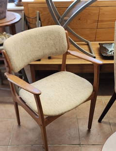 Mid-Century Modern 70s Danish Teak Upholstered Armchair by Eric Buch for O.D. Mobler.: Mid-Century Modern 70s Danish Teak Upholstered Armchair by Eric Buch for O.D. Mobler. Reserve: $75.00 Shipping:Domestic: Shipping rates are determined by destinationInternational: Foreign shipping