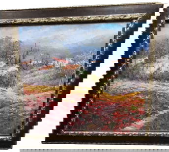 Museum quality impasto oil painting reproduction on canvas of Peter Hulsey's "Fleur du Pays" 48 x 48: Museum quality impasto oil painting reproduction on canvas of Peter Hulsey's "Fleur du Pays" 48 x 48 Reserve: $75.00 Shipping:Domestic: Shipping rates are determined by destinationInternational: