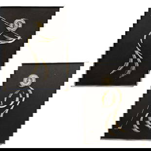 Golfing Man String Nail Art Silver and Gold on Blackby Chapman, Pair: About the Item Matching pair of original Mid Century Golfing Man String Nail artwork Silver and Gold on Black by Chapman. This original pair of string art features a golfer putting and matching a