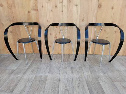 Modern Sculptural Revers Armchairs by Andrea Branzi for Cassina- Set of 3: Vintage from before 2000 Materials: wood Vintage Modern Armchairs Revers Andrea Branzi for Cassina Milan, Italy - Set of 3 Unique set of Modernist Sculptural Armchairs Designed by Andrea Branzi for Ca