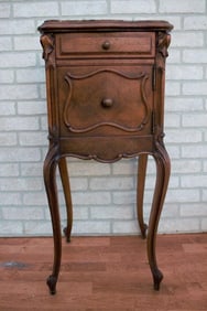Antique French Louis XV Style Marble Top Smoking Stand/Night Stand/End Table