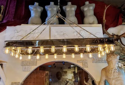 Ralph Lauren Rectangular Roark Chandelier in Polished Nickel