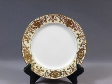 NORITAKE 175 Christmas Ball Salad Plate ANTIQUE 1930s Hand painted Gold Mark