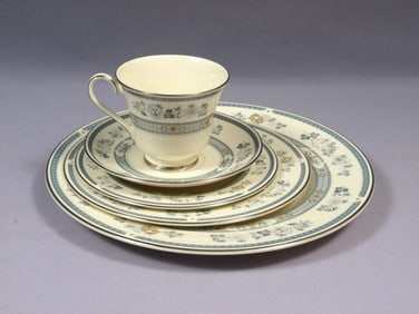 MINTON PENROSE PLACE SETTING Dinner Plate Coffee Cup Bread Salad England
