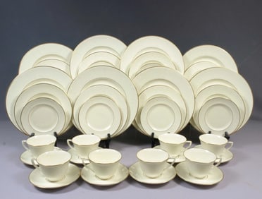 Royal Worcester CONCERTO White Embossed DINNER SET Plates Cup Salad Bread