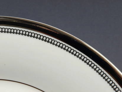 ROYAL DOULTON SARABANDE Luncheon Salad Plate H5023 Silver Platinum England: This is a gorgeous Bone china Luncheon/Salad Plate. The plate is from the Sarabande (H5023) pattern by Royal Doulton, Made in England. This pattern has been discontinued, it was originally manufacture