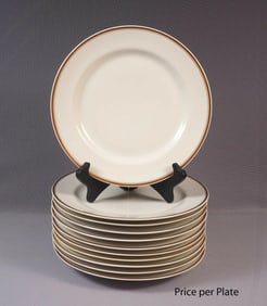Limoges France Bawo Dotter Elite BWD134 or BWD120 DINNER Plate Gold Rim Line