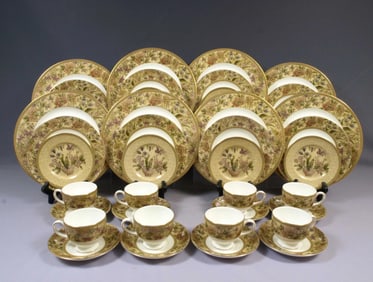 Wedgwood Floral Tapestry DINNER Set Salad Bread Plate Tea cup England VINTAGE