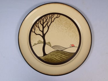 Vintage Denby Savoy CHOP CAKE Plate England Stoneware Oven Safe England 12 3/4"