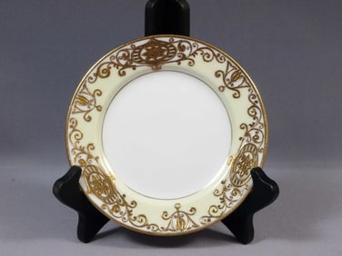 NORITAKE 175 Christmas Ball Bread Plate ANTIQUE 1930 Hand painted Gold Mark