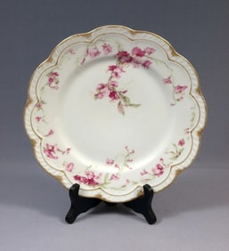 Limoges France HAVILAND DINNER Plate J.J.Harte Amsterdam Pink Iris Sweet Pea