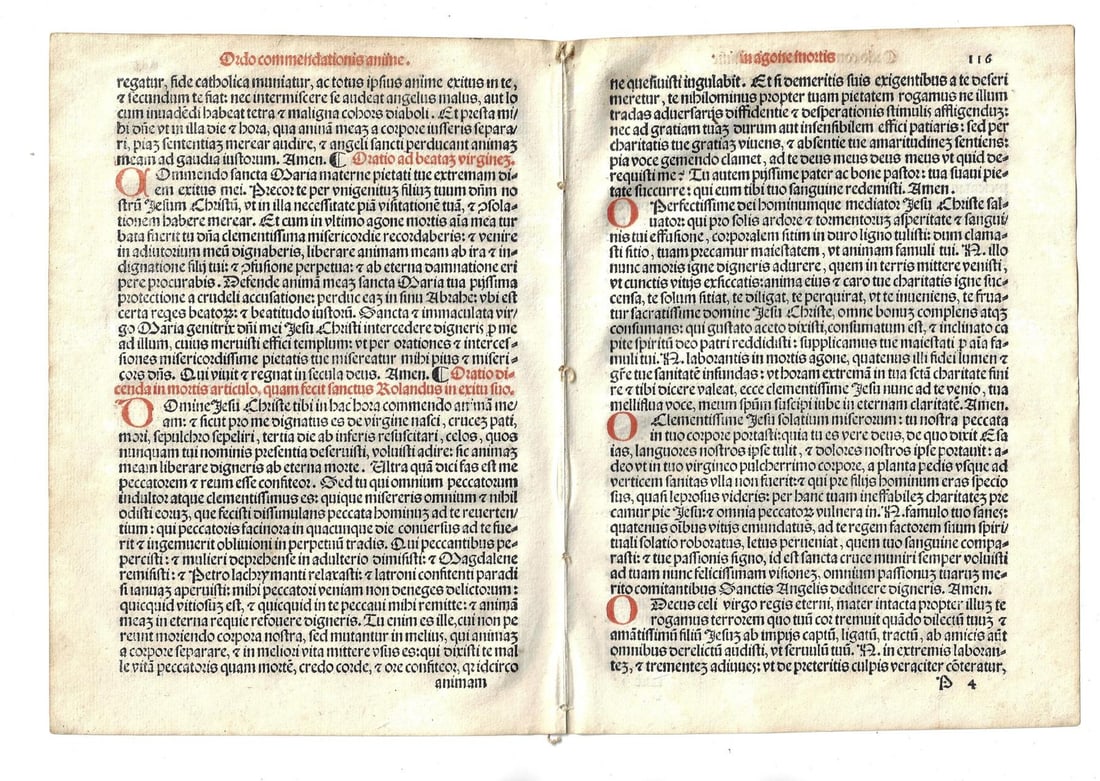 1567 Catholic Ritual Leaves In Agone Mortis (1 of 2)