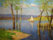 Oil painting landscape Dobrzhansky Victor Mikhailovich