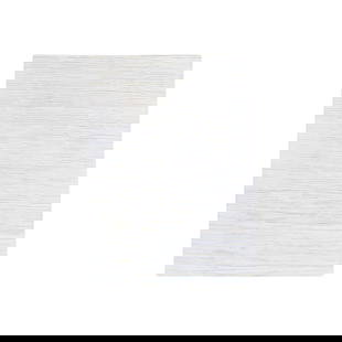 Ivory Silk with Textured Wool Tone on Tone Striae Design Handmade Rug: Title: Ivory Silk with Textured Wool Tone on Tone Striae Design Handmade RugDescription: This is a truly genuine one-of-a-kind . It has been Knotted for months and months in the centuries-old weaving