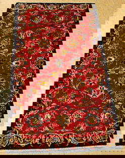 PERSIAN KESHAN RUG 2'5" x 4'1": Title: PERSIAN KESHAN RUG 2'5" x 4'1"Description: ANTIQUE KOWK WOOL_HIGH KPSI AUTHENTIC HAND KNOTTED PERSIANKESHAN RUG ..........with an exact size of 2'5" x 4'1".....GREAT subjects DESIGN OF KASHAN