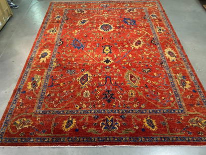 Stunning Fine Mahal Design Rug 9.4x12: Title:Stunning Fine Mahal Design Rug 9.4x12Description:9'.4" X12' Super quality and weave Mahal Design Rug, hand spun and hand knotted in Pakistan 100% Vegge Dye natural wool pile with luxurious