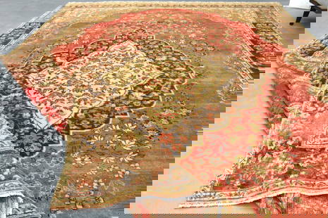 7.4x10.7 ft, SPECIAL WOOL VINTAGE Persian Area Rug: Title: 7.4x10.7 ft, SPECIAL WOOL VINTAGE Persian Area RugOridign: Turkey Date/Period: 1960 - 1970 Materials: Wool and Cotton Size: Width: 7.4 feet Length: 10.7 feet Provenance: This Turkish one-of-a-k
