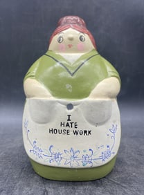 Vintage Housewife String Holder - Chalkware I Hate Housework Japan