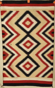 40's Navajo Native American Eye Dazzler Rug