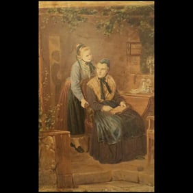 Original watercolor signed Meyer Von Bremen 1871
