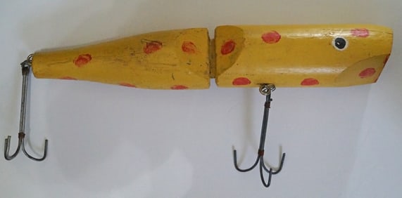 Oversized Fish Lure Folk Art Trade Sign 22” Long