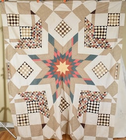 1870's Lone Star Quilt Top