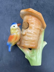Vintage Czechoslovakia Wall Pocket Bird