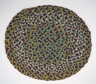 Antique Braided Table Mat Country Americana #13